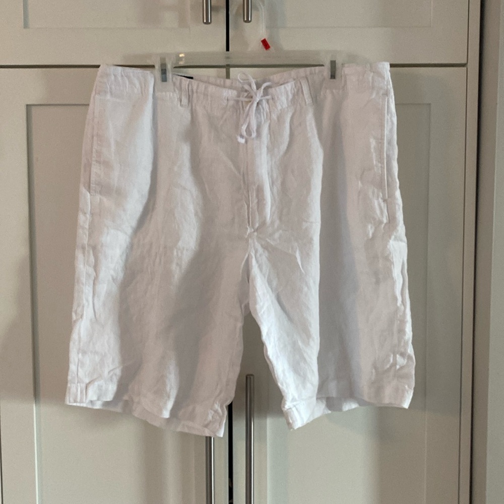 Perry Ellis Linen Shorts with Drawstring